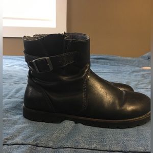 Birkenstock black zip up booties EU41